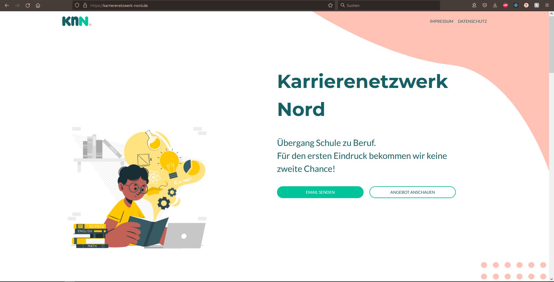 KarriereNetzwerk Nord Internetseite